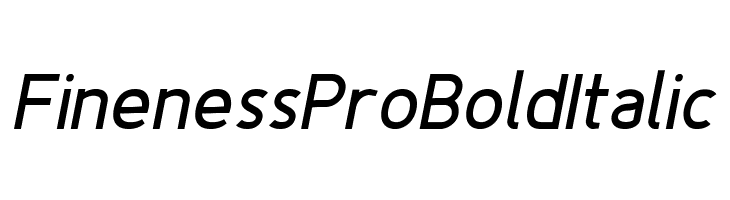Fineness Pro Bold Italic Font