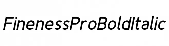 Fineness Pro Bold Italic 