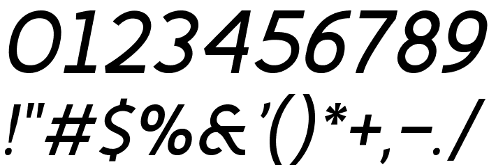 Fineness Pro Bold Italic Font OTHER CHARS