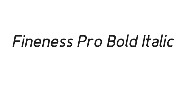 Fineness Pro Bold Italic Logo