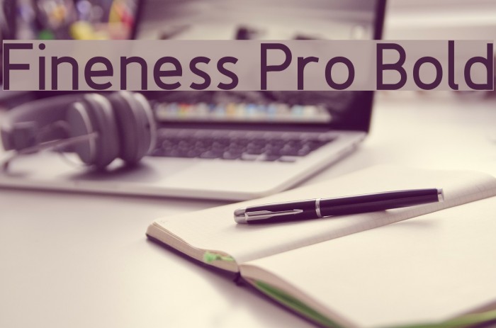 Fineness Pro Bold Font examples