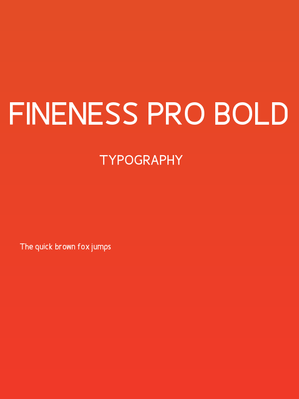 Fineness Pro Bold Poster