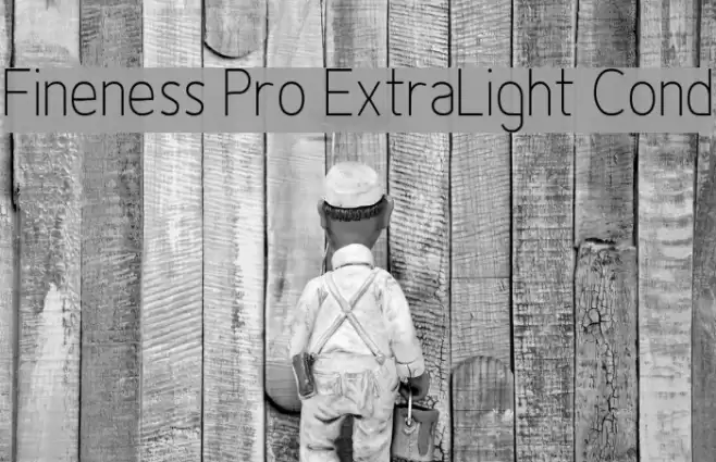 Fineness Pro ExtraLight Cond Font examples