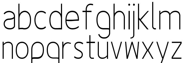 Fineness Pro ExtraLight Cond Font LOWERCASE
