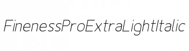 Fineness Pro ExtraLight Italic  Descarca Fonturi Gratis