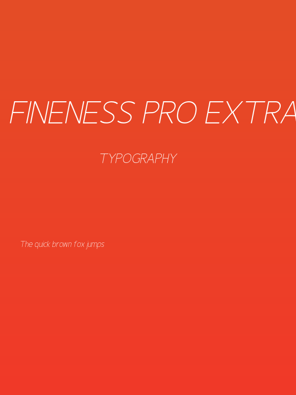 Fineness Pro ExtraLight Italic Poster