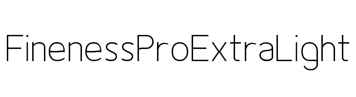 Fineness Pro ExtraLight Font