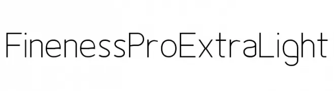 Fineness Pro ExtraLight  Frei Schriftart Herunterladen