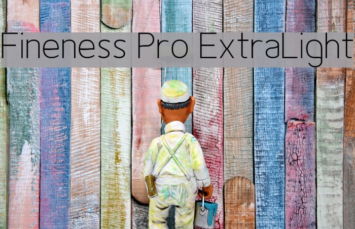 Fineness Pro ExtraLight Font examples