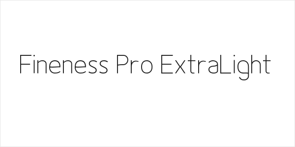 Fineness Pro ExtraLight Logo