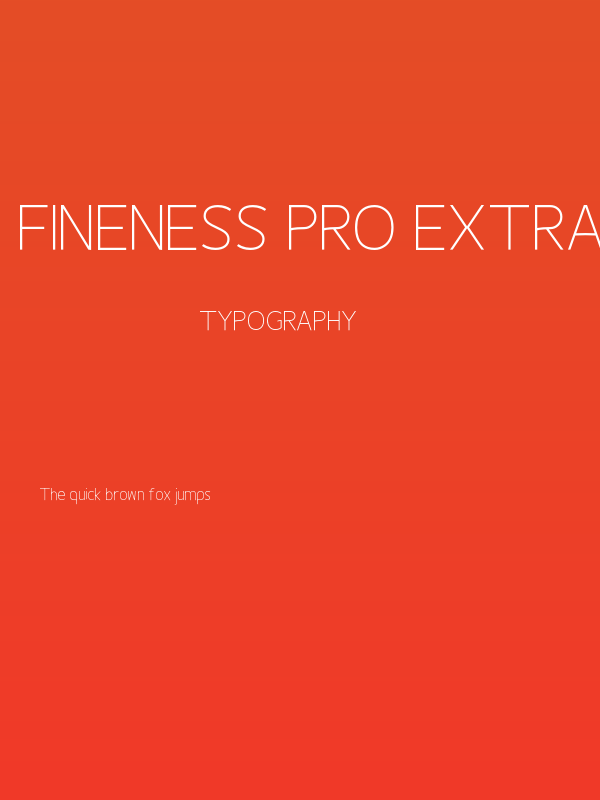 Fineness Pro ExtraLight Poster