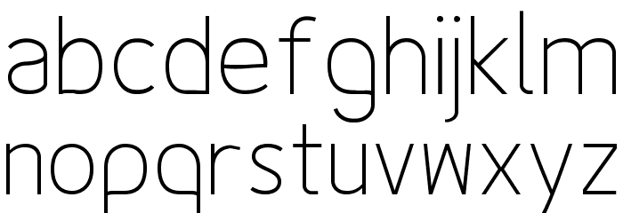 Fineness Pro ExtraLight Font LOWERCASE