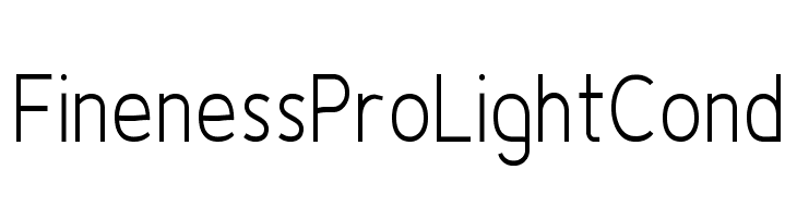 Fineness Pro Light Cond फ़ॉन्ट