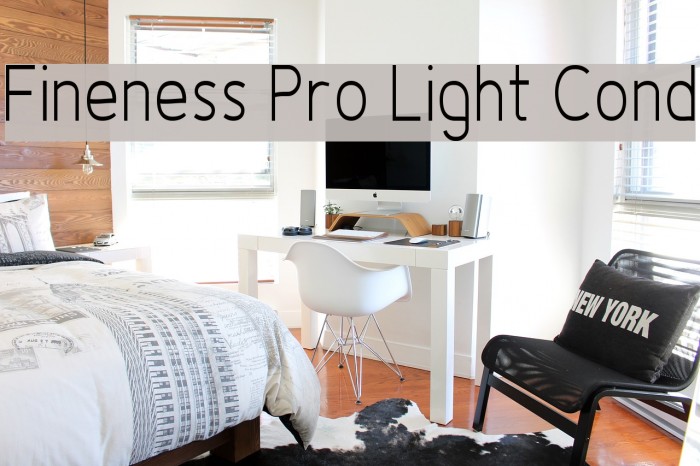 Fineness Pro Light Cond Font examples