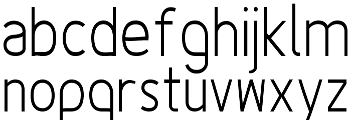 Fineness Pro Light Cond Font LOWERCASE