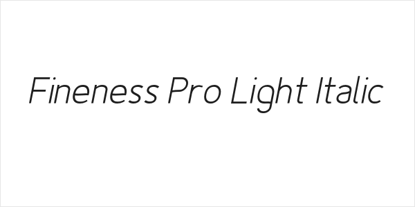 Fineness Pro Light Italic Logo