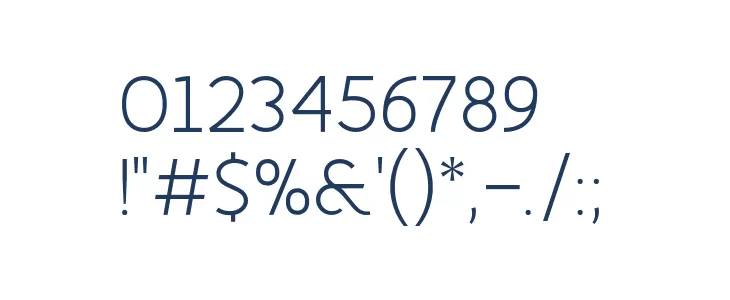 Fineness Pro Light Font OTHER CHARS