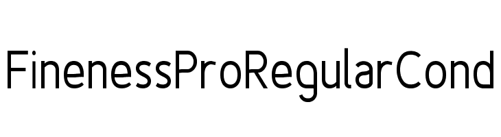 Fineness Pro Regular Cond Font