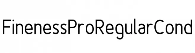 Fineness Pro Regular Cond  Скачать бесплатные шрифты