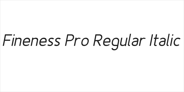 Fineness Pro Regular Italic Logo
