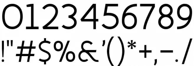 Fineness Pro Regular Font OTHER CHARS