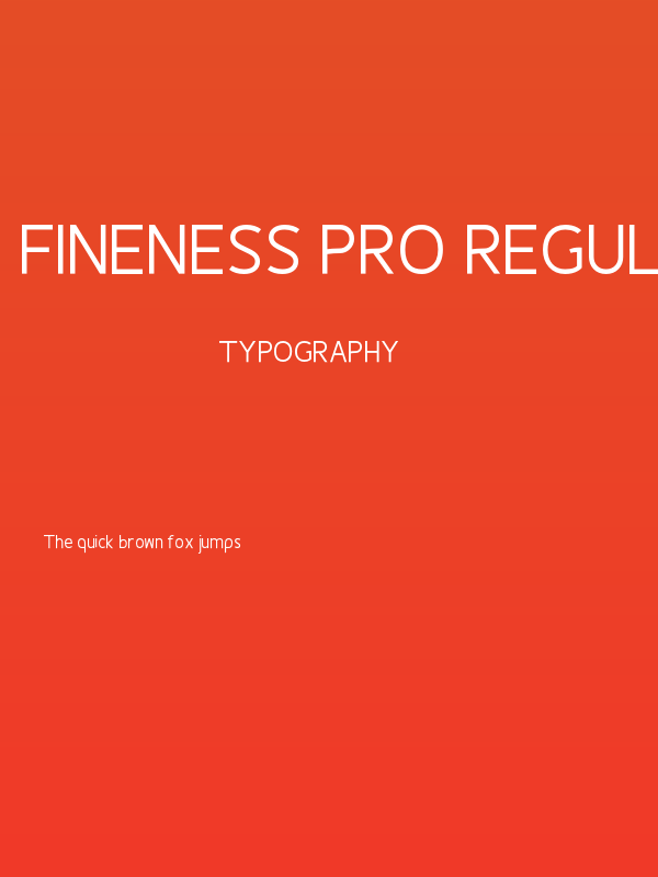 Fineness Pro Regular Poster