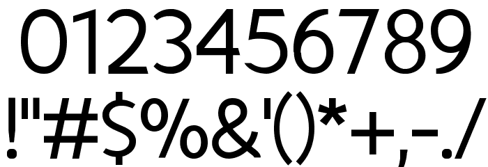 Fineness Regular Font OTHER CHARS
