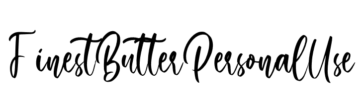 Finest Butter Personal Use  Frei Schriftart Herunterladen