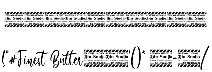 Finest Butter Personal Use Font OTHER CHARS