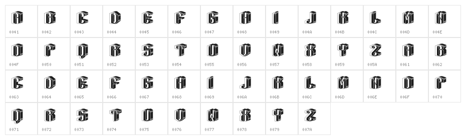 Finestra Extravagant Regular Character Map