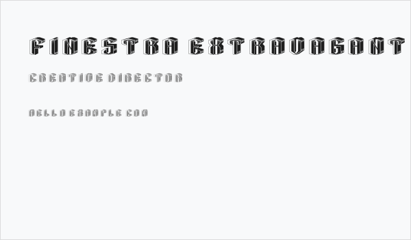 Finestra Extravagant Regular Business Card