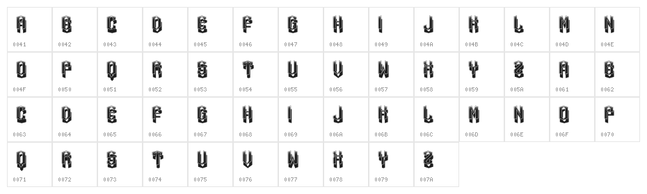 Finestra Regular Character Map