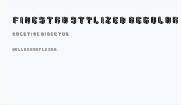 Finestra Stylized Regular Business Card