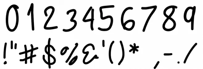 Fingeferanna Font Alte caractere