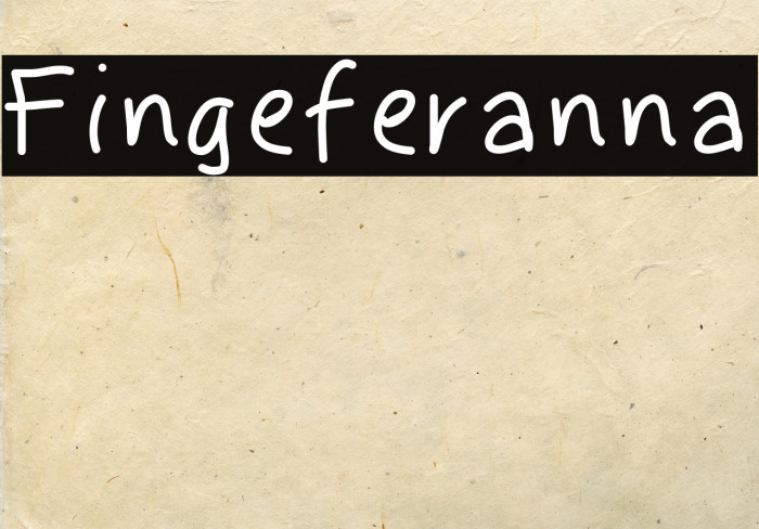 Fingeferanna Font examples