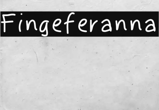 Fingeferanna Font examples