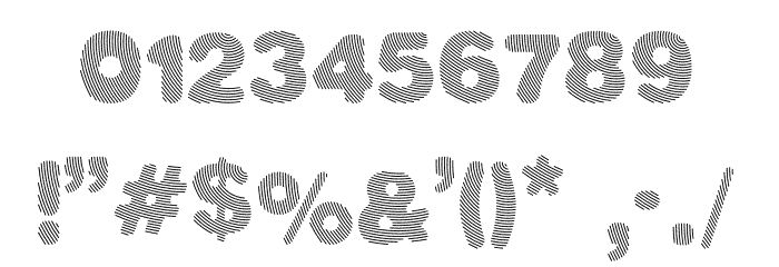 Finger Line Font OTHER CHARS
