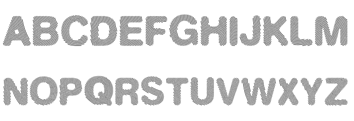 Finger Line Font LOWERCASE