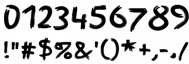 Finger Paint Regular Font OTHER CHARS