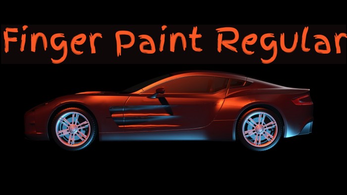 Finger Paint Regular Font examples