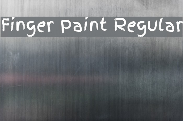 Finger Paint Regular Font examples