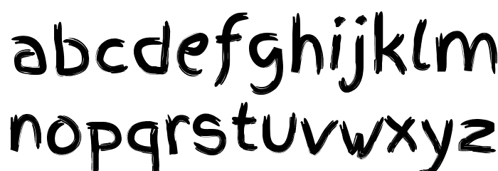 Finger Paint Regular Font LOWERCASE