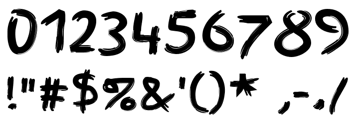 Finger Paint Font OTHER CHARS