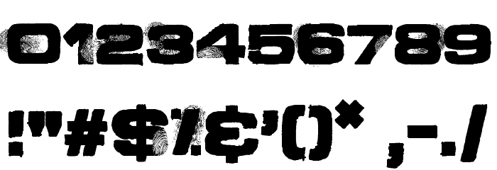 Finger Printed Font OTHER CHARS