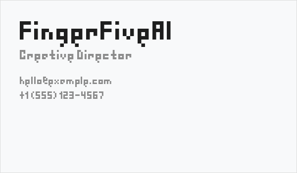FingerFiveAl Business Card