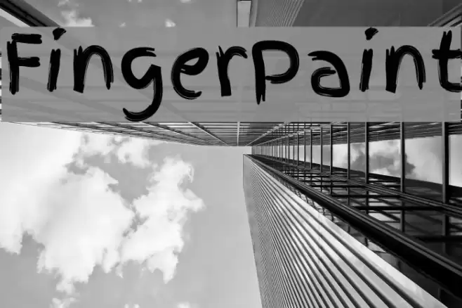 FingerPaint Schriftart examples