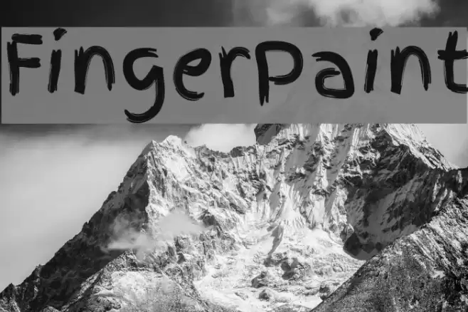 FingerPaint Schriftart examples