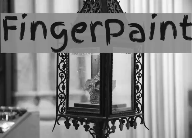 FingerPaint Schriftart examples
