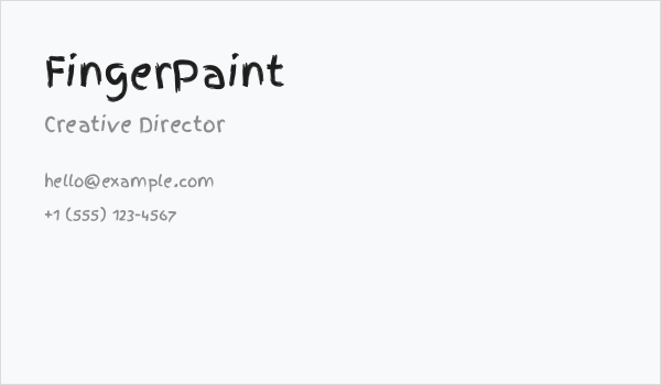FingerPaint Business Card
