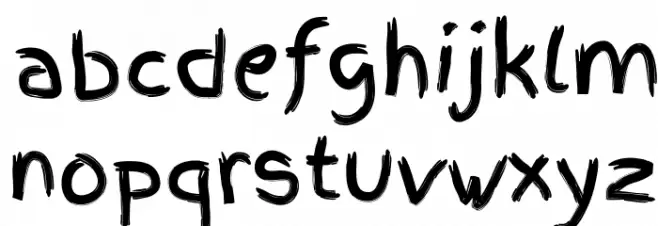 FingerPaint 字体 小写